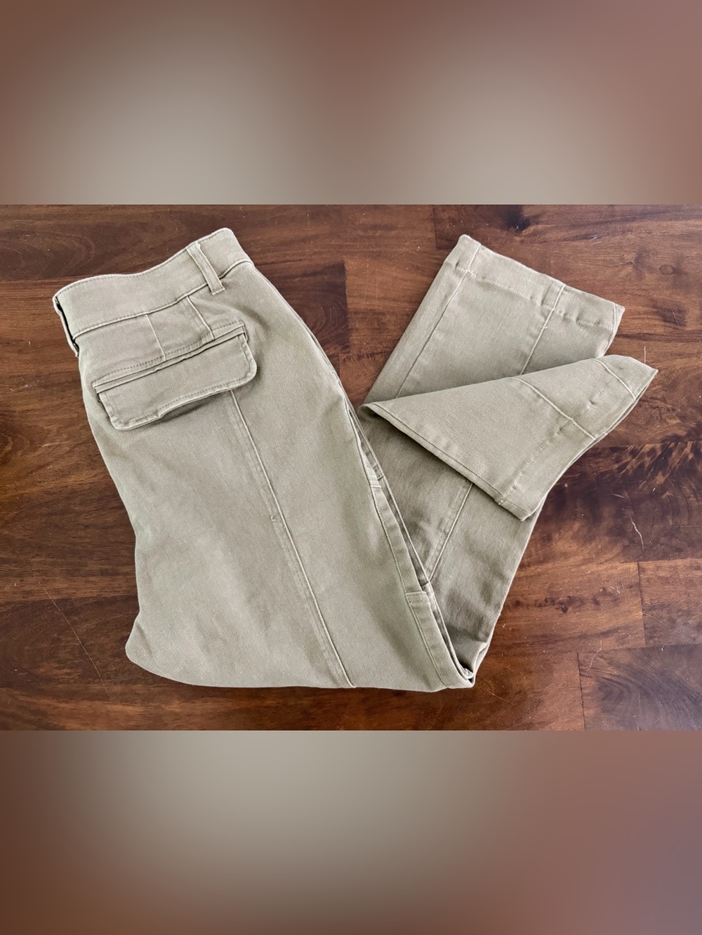 WIT & WISDOM Skyrise Tapered Utility Pant  Olive Green • Size 10
